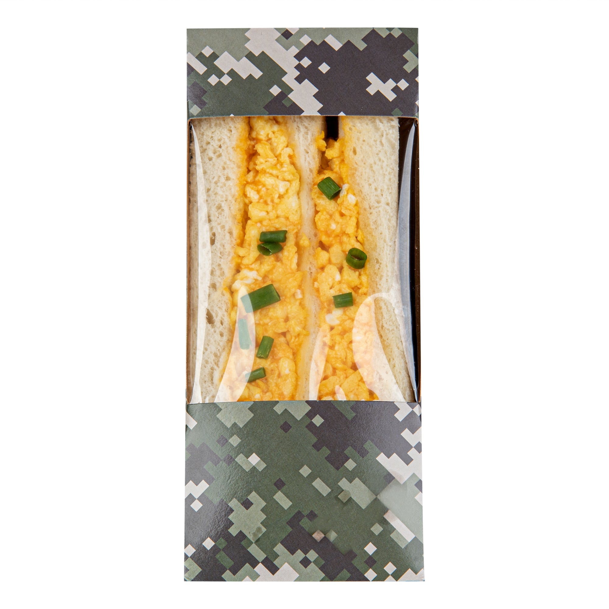 Cafe Vision Triangle Camouflage Paper Medium Sandwich Box - 4 3/4" x 4 3/4" x 2 3/4" - 200 count box