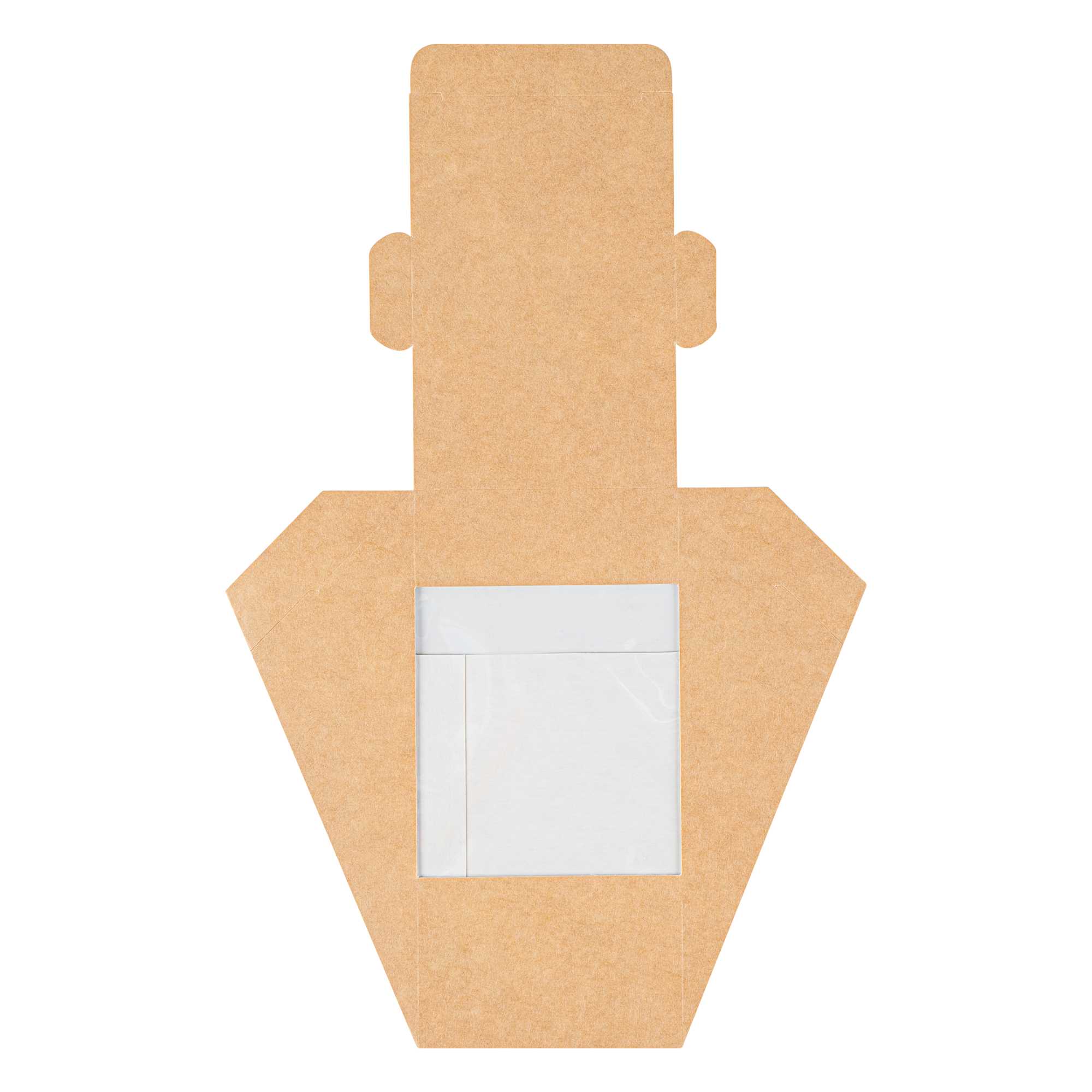 Cafe Vision Triangle Kraft Paper Large Sandwich Box - 4 3/4" x 4 3/4" x 3 1/4" - 200 count box