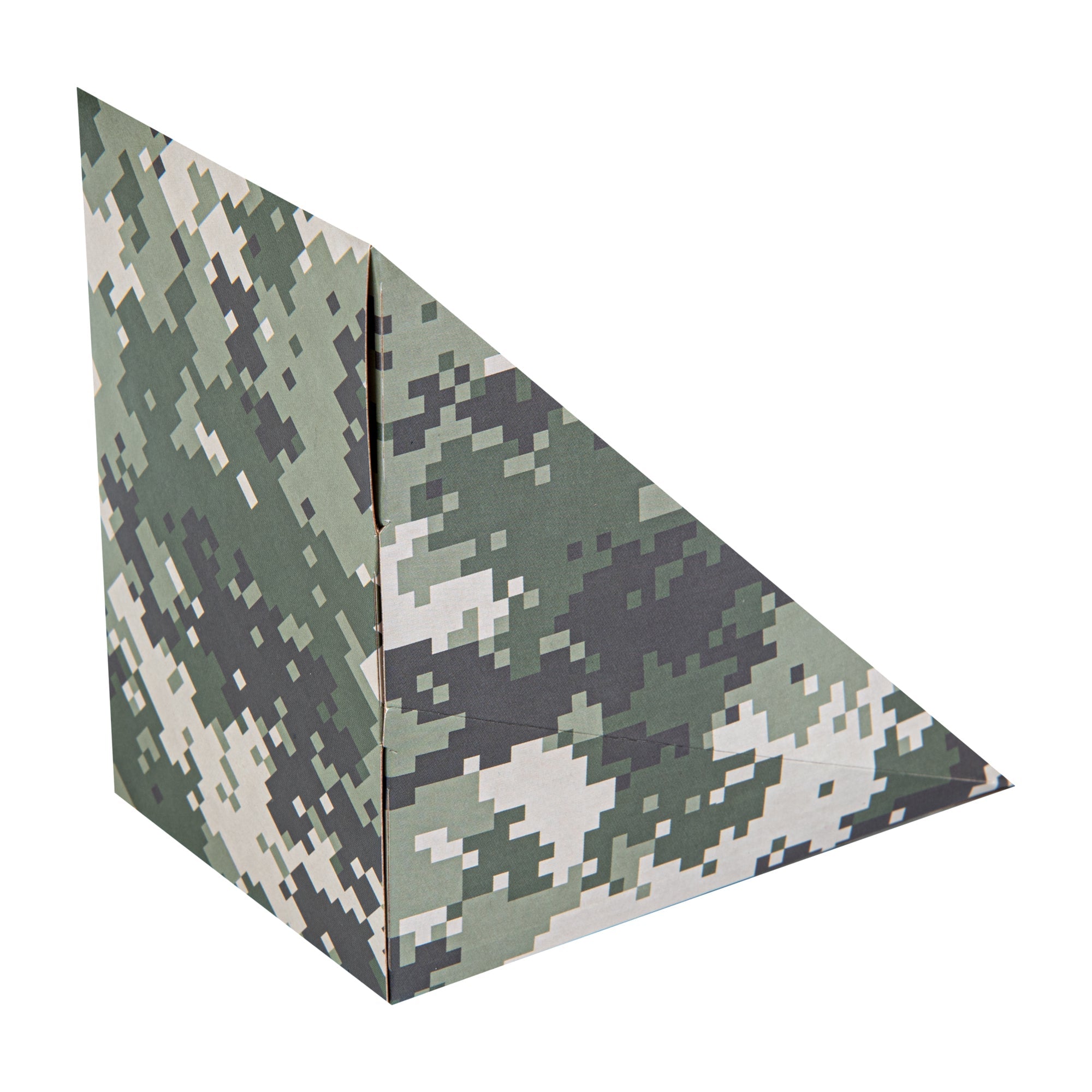 Cafe Vision Triangle Camouflage Paper Large Sandwich Box - 4 3/4" x 4 3/4" x 3 1/4" - 200 count box