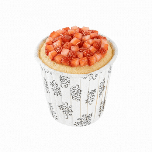 Panificio 4 oz Round Vintage Floral Paper Tall Baking Cup - Pleated - 3" x 3" x 2 3/4" - 200 count box
