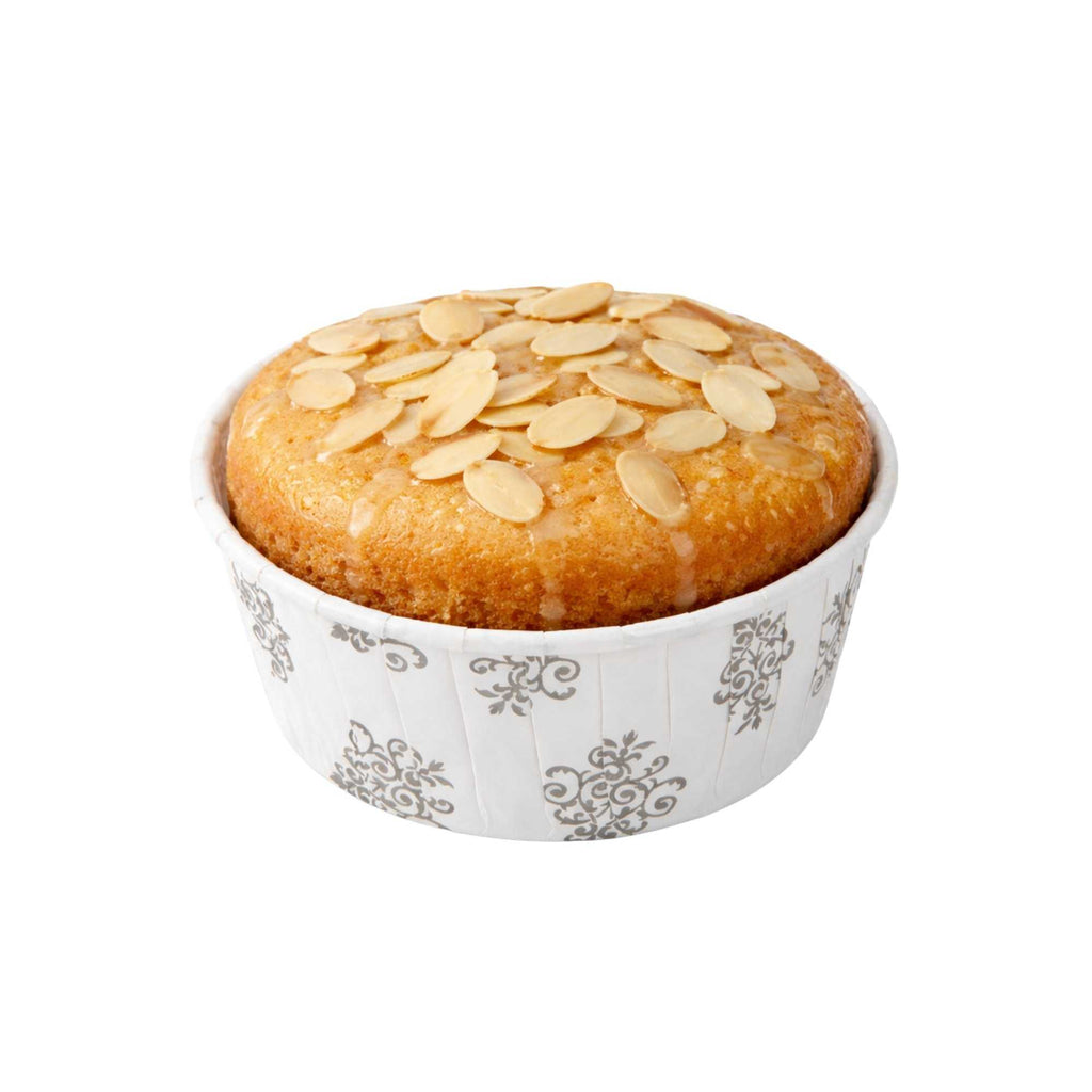 Panificio 5 oz Round Vintage Floral Paper Large Baking Cup - Pleated - 3 3/4" x 3 3/4" x 1 1/2" - 200 count box