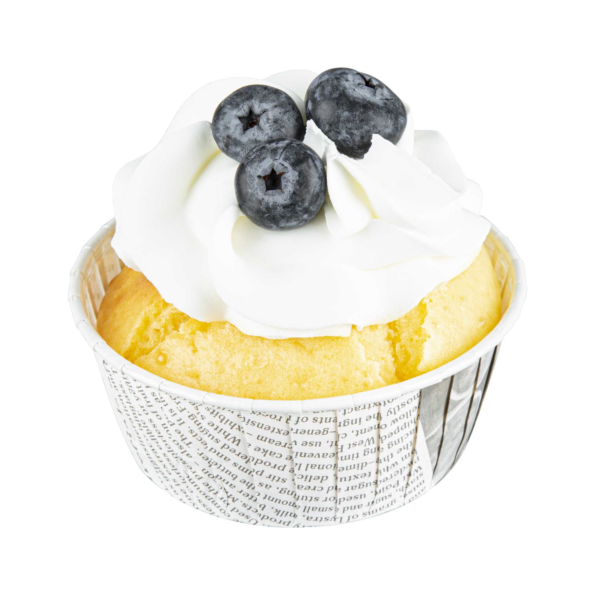 Panificio 5 oz Round Newsprint Paper Large Baking Cup - Pleated - 3 3/4" x 3 3/4" x 1 1/2" - 200 count box