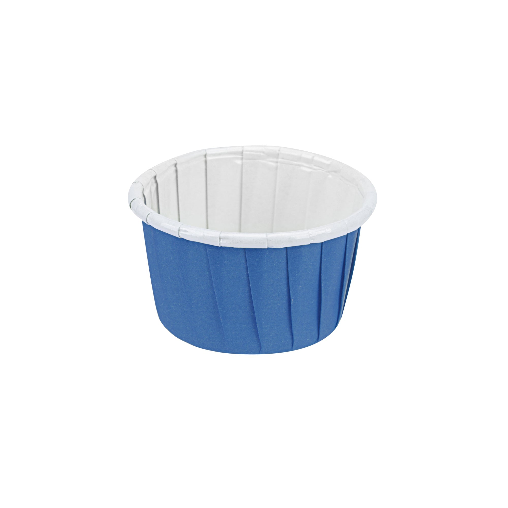 Panificio 1 oz Round Midnight Blue Paper Small Baking Cup - Pleated - 2" x 2" x 1 1/4" - 200 count box