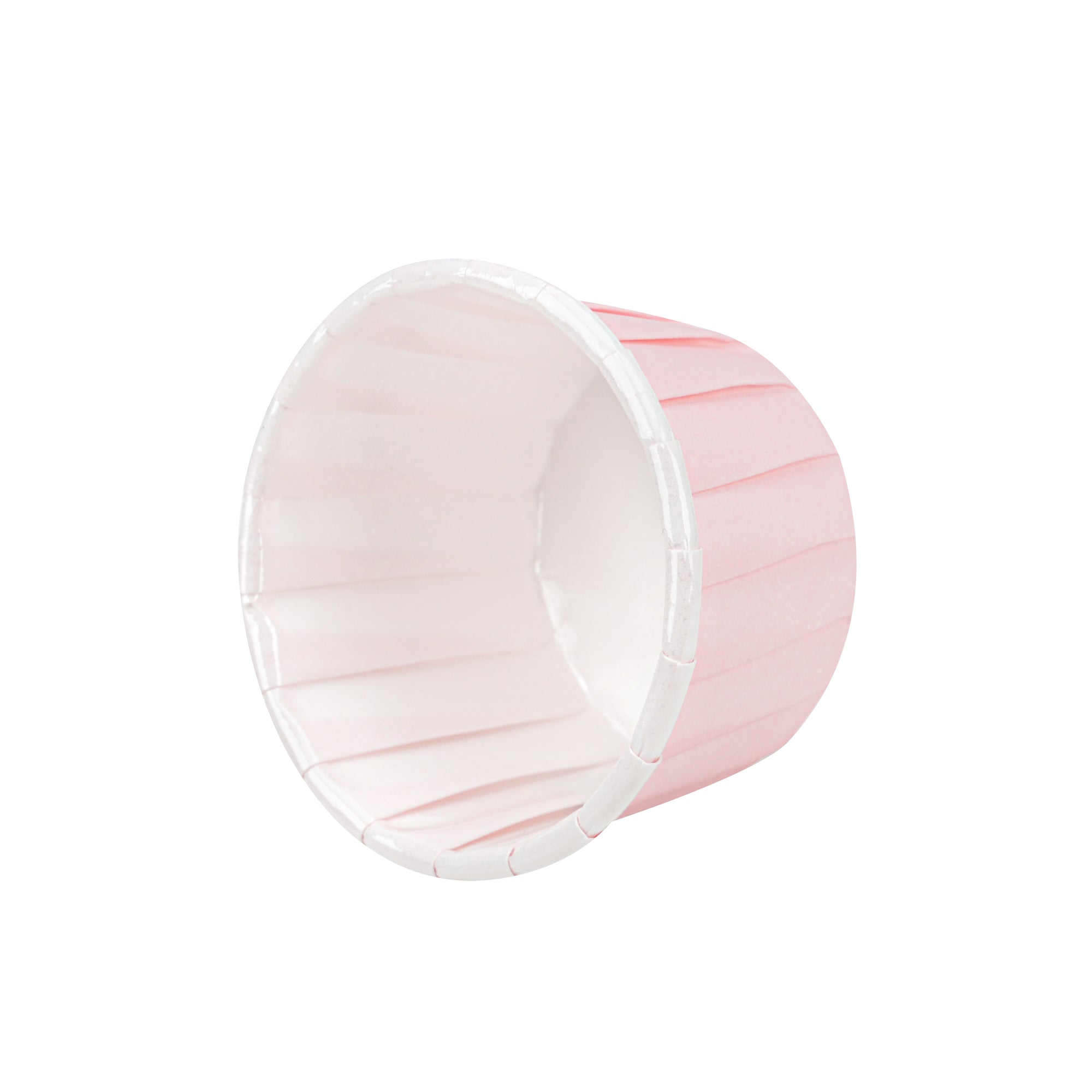 Panificio 1 oz Round Pink Paper Small Baking Cup - Pleated - 2" x 2" x 1 1/4" - 200 count box
