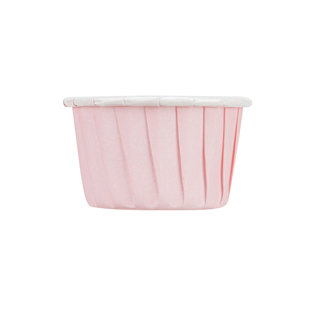 Panificio 1 oz Round Pink Paper Small Baking Cup - Pleated - 2" x 2" x 1 1/4" - 200 count box