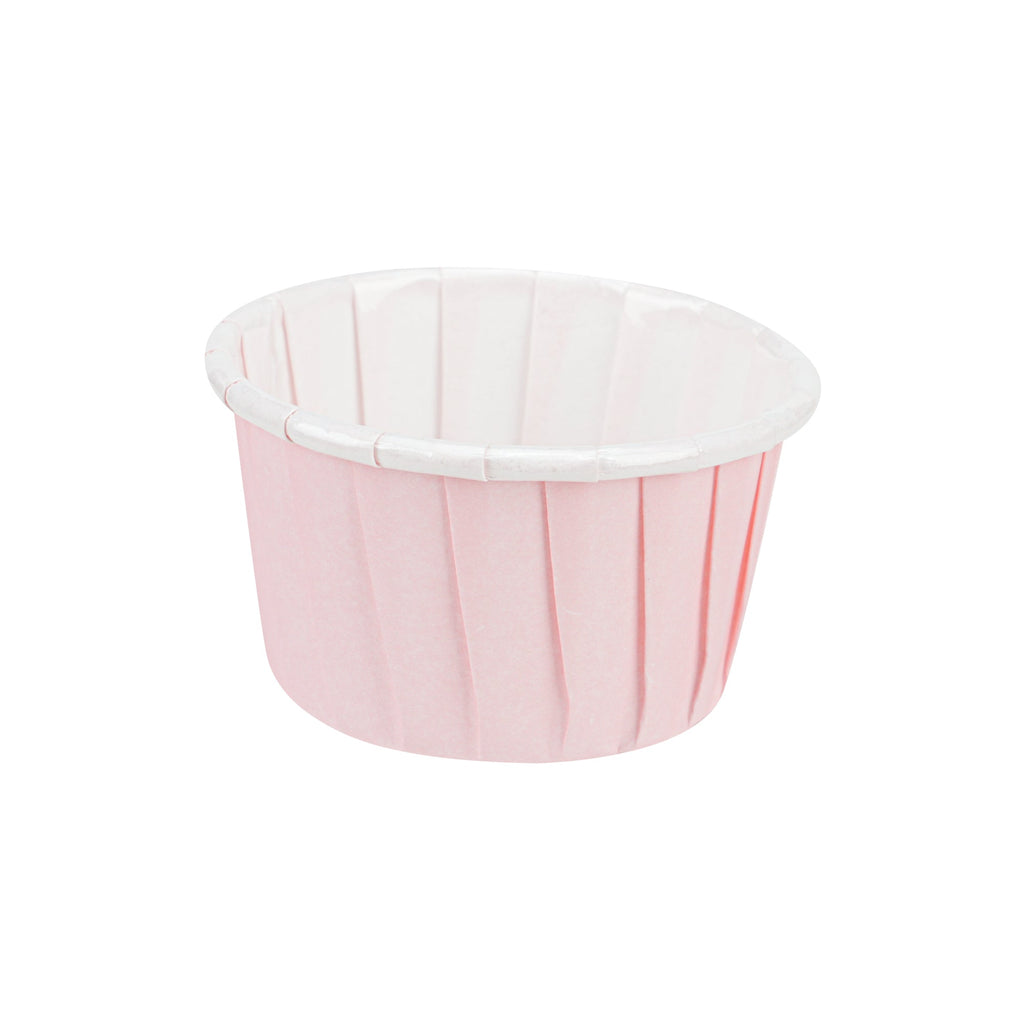 Panificio 1 oz Round Pink Paper Small Baking Cup - Pleated - 2" x 2" x 1 1/4" - 200 count box