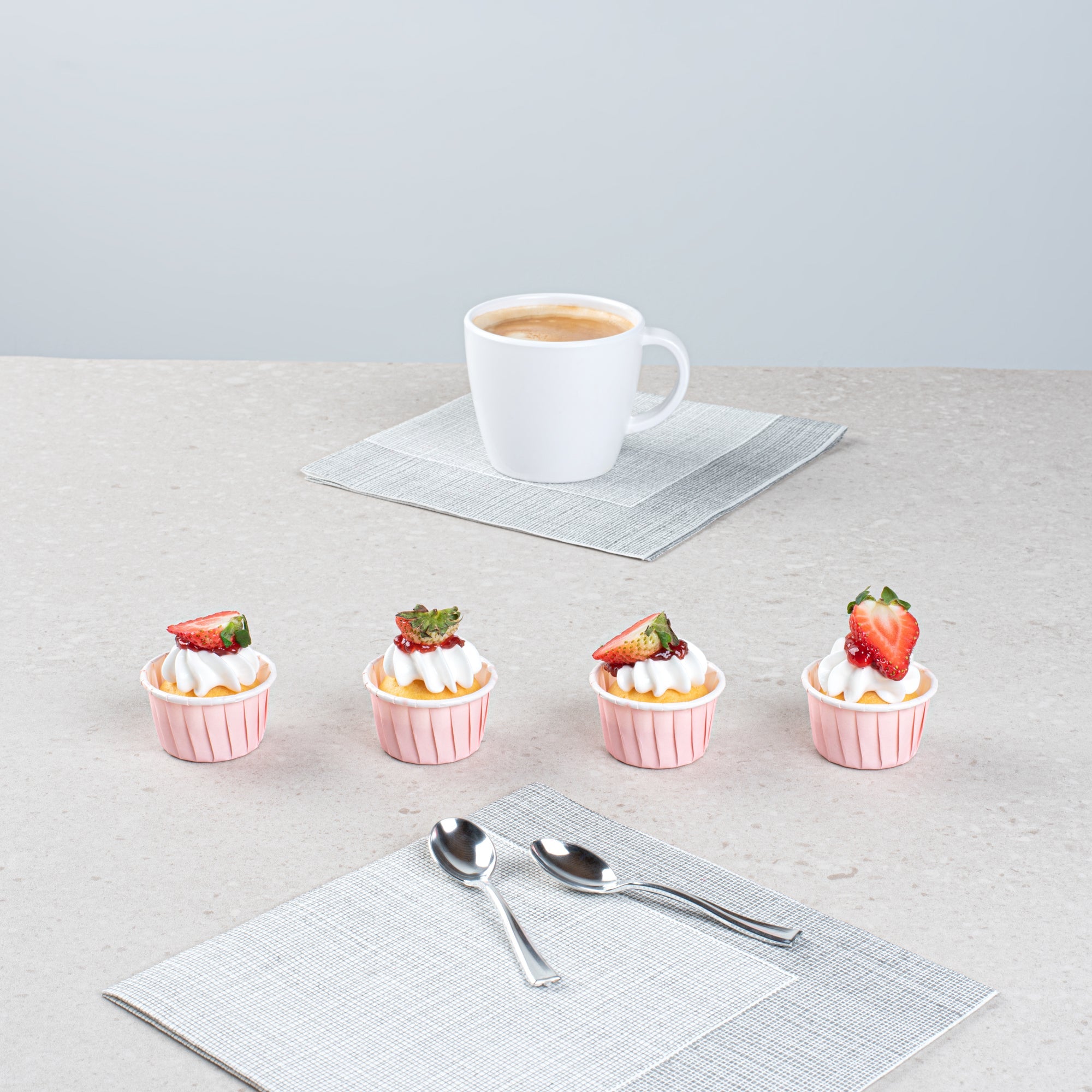 Panificio 1 oz Round Pink Paper Small Baking Cup - Pleated - 2" x 2" x 1 1/4" - 200 count box