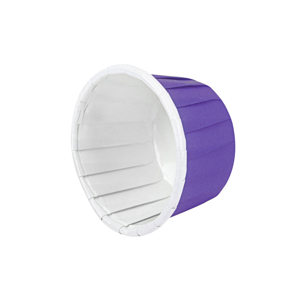 Panificio 1 oz Round Purple Paper Small Baking Cup - Pleated - 2" x 2" x 1 1/4" - 200 count box