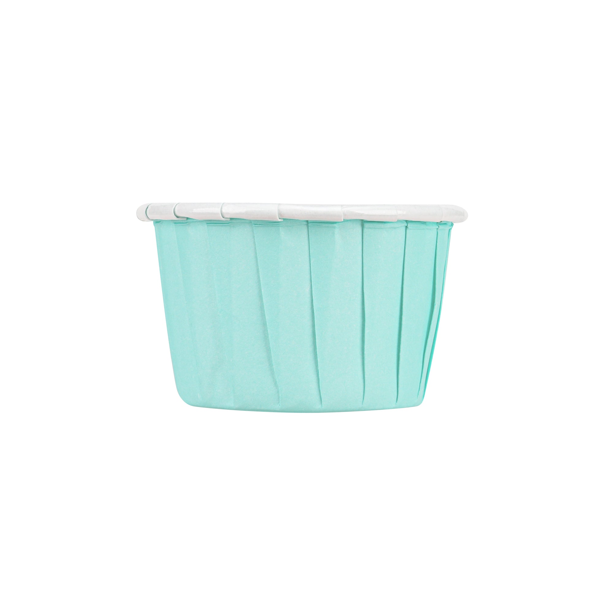 Panificio 1 oz Round Turquoise Paper Small Baking Cup - Pleated - 2" x 2" x 1 1/4" - 200 count box