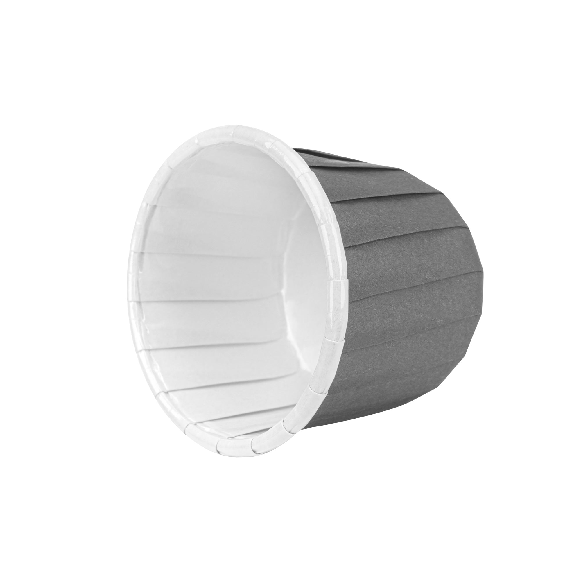 Panificio 2 oz Round Gray Paper Medium Baking Cup - Pleated - 2 1/4" x 2 1/4" x 1 1/2" - 200 count box