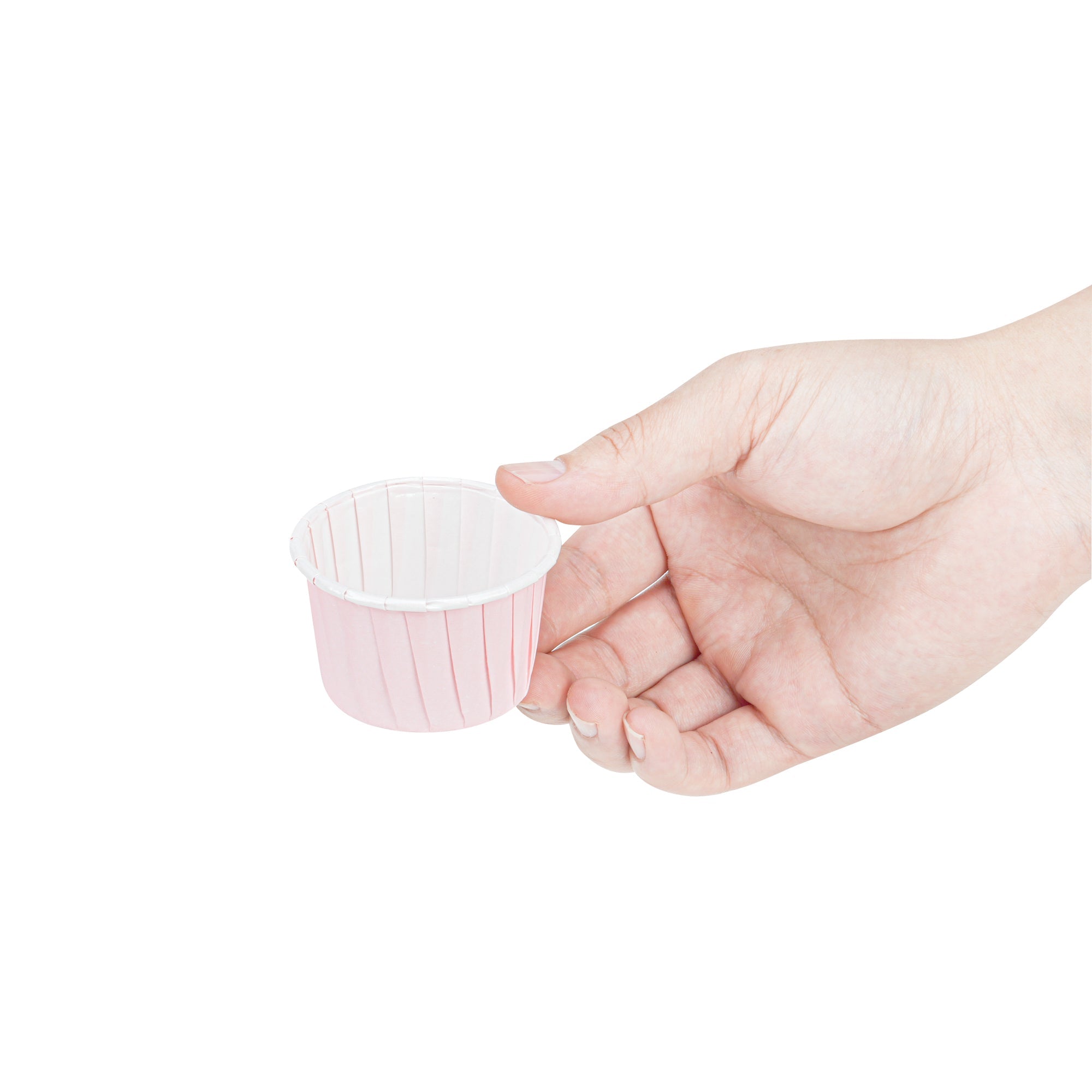 Panificio 2 oz Round Pink Paper Medium Baking Cup - Pleated - 2 1/4" x 2 1/4" x 1 1/2" - 200 count box