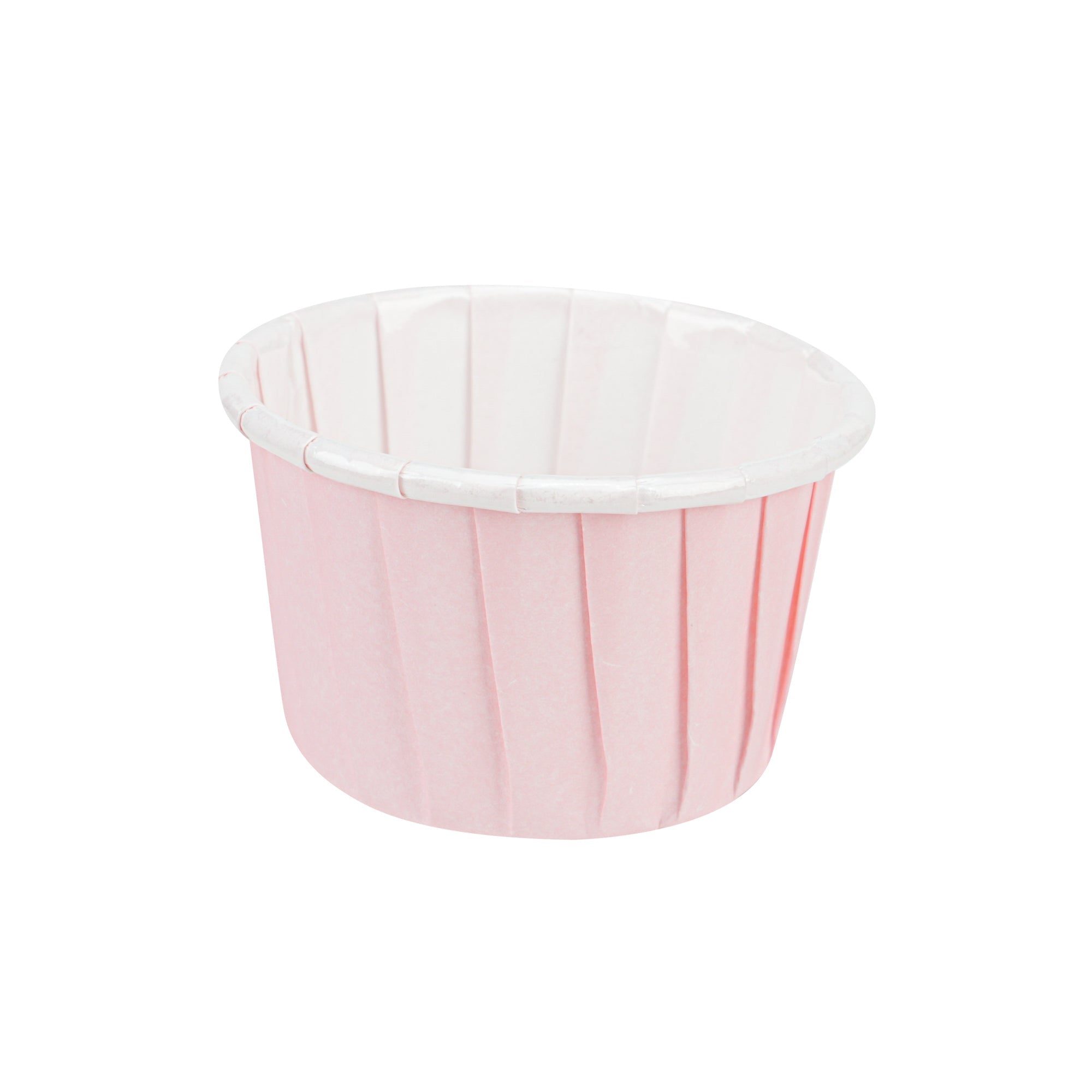 Panificio 2 oz Round Pink Paper Medium Baking Cup - Pleated - 2 1/4" x 2 1/4" x 1 1/2" - 200 count box
