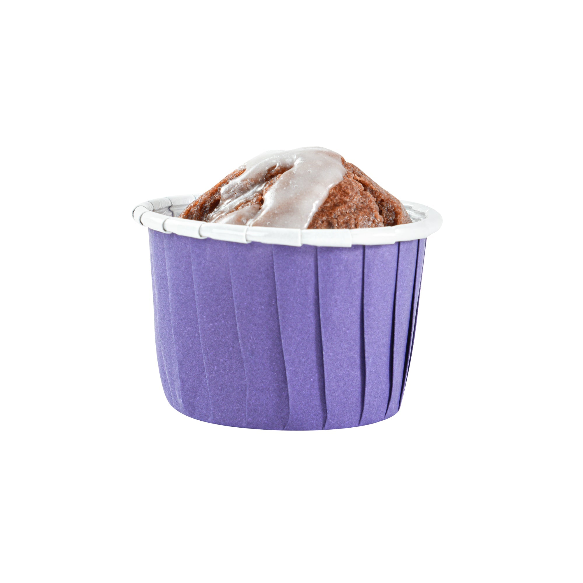 Panificio 2 oz Round Purple Paper Medium Baking Cup - Pleated - 2 1/4" x 2 1/4" x 1 1/2" - 200 count box