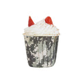Panificio 4 oz Round Camouflage Paper Tall Baking Cup - Pleated - 3" x 3" x 2 3/4" - 200 count box