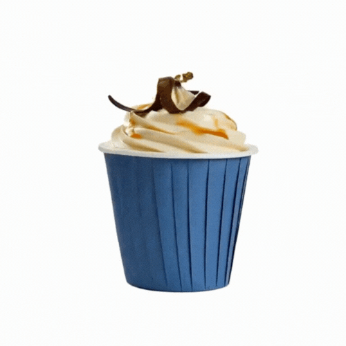 Panificio 4 oz Round Midnight Blue Paper Tall Baking Cup - Pleated - 3" x 3" x 2 3/4" - 200 count box