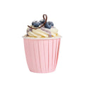 Panificio 4 oz Round Pink Paper Tall Baking Cup - Pleated - 3" x 3" x 2 3/4" - 200 count box