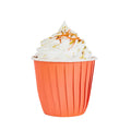 Panificio 4 oz Round Tangerine Orange Paper Tall Baking Cup - Pleated - 3" x 3" x 2 3/4" - 200 count box