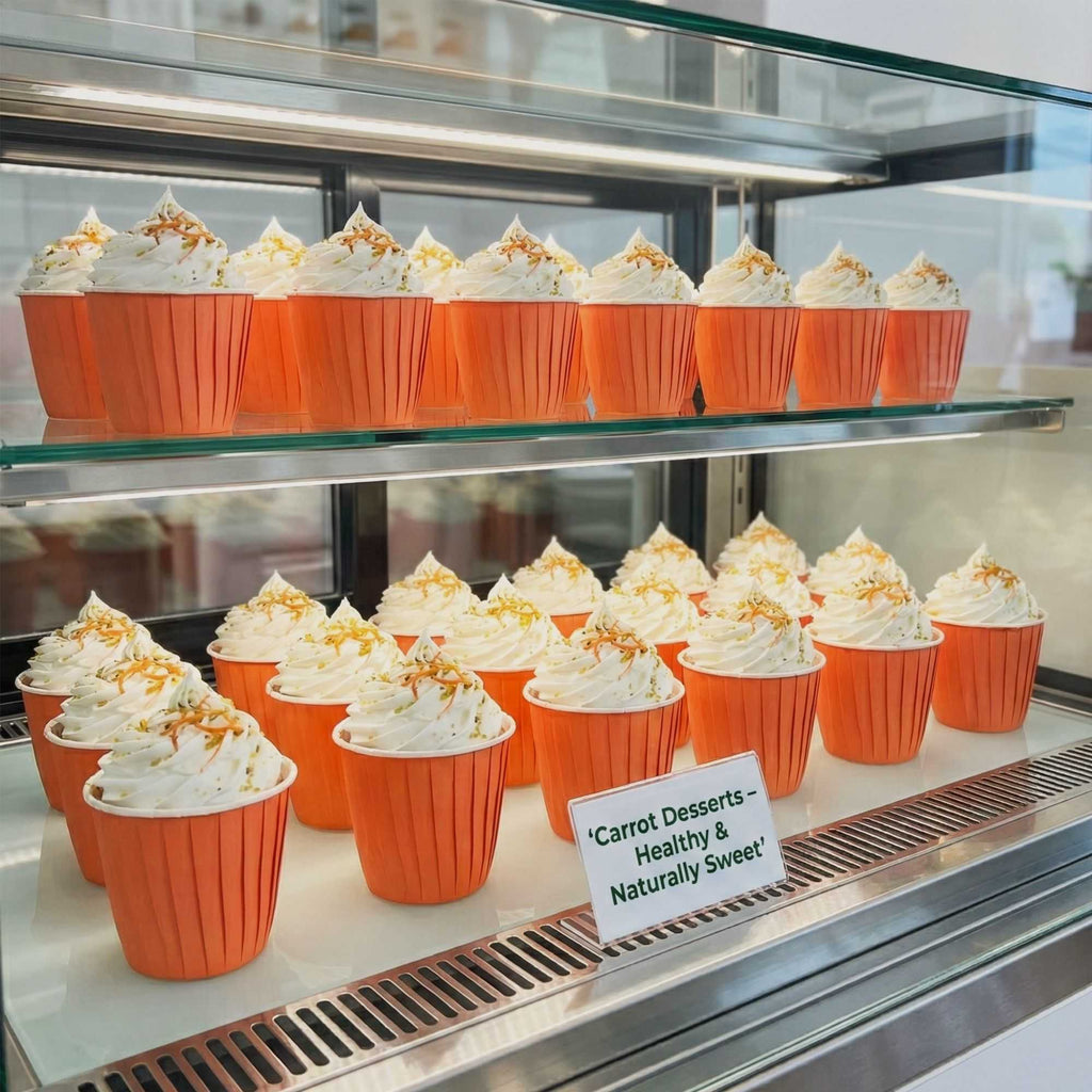Panificio 4 oz Round Tangerine Orange Paper Tall Baking Cup - Pleated - 3" x 3" x 2 3/4" - 200 count box
