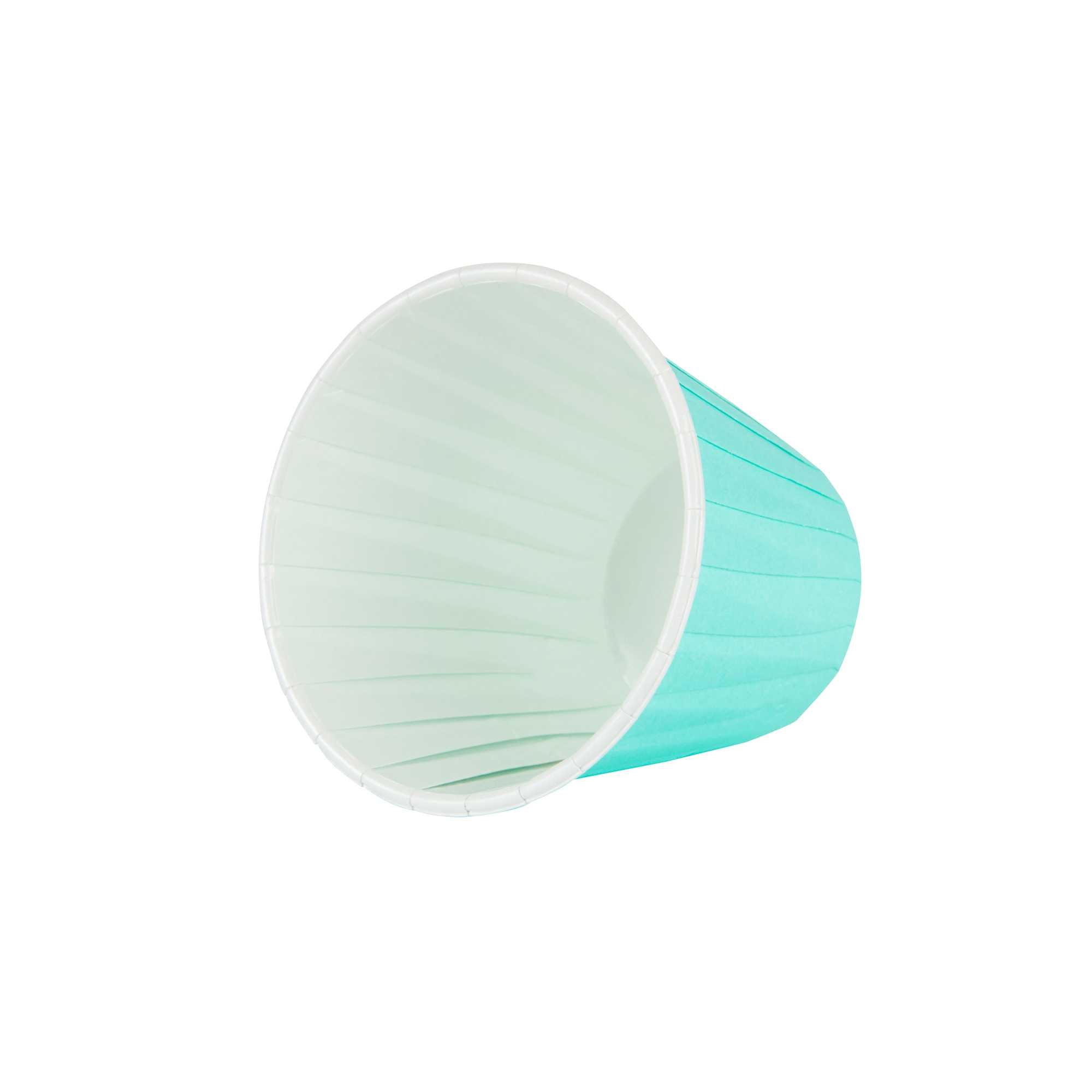 Panificio 4 oz Round Turquoise Paper Tall Baking Cup - Pleated - 3" x 3" x 2 3/4" - 200 count box