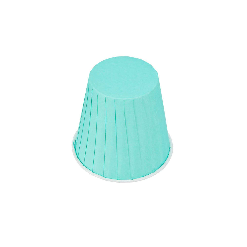 Panificio 4 oz Round Turquoise Paper Tall Baking Cup - Pleated - 3" x 3" x 2 3/4" - 200 count box