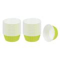 Panificio 5 oz Round Eco Green Paper Large Baking Cup - Pleated - 3 3/4" x 3 3/4" x 1 1/2" - 200 count box