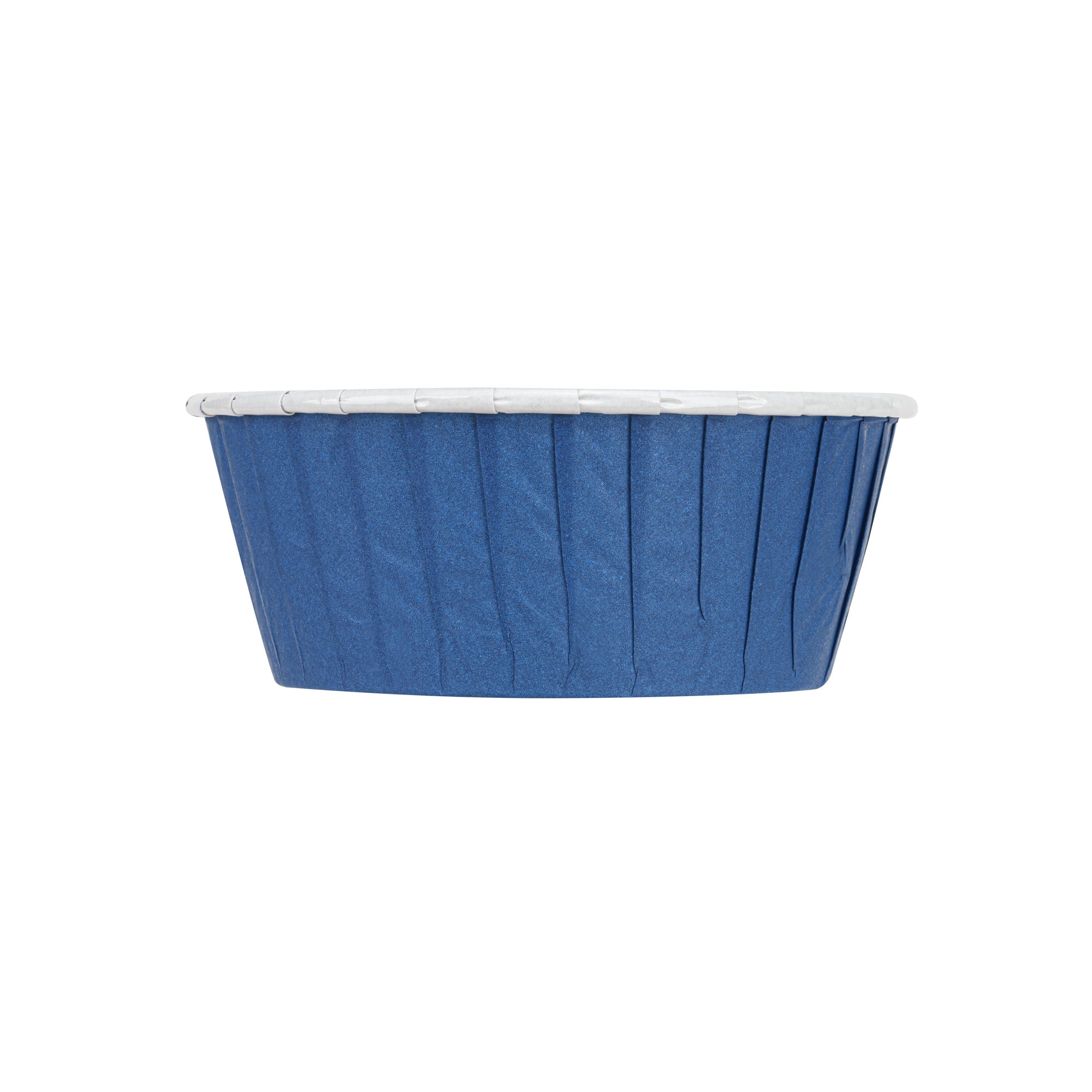 Panificio 5 oz Round Midnight Blue Paper Large Baking Cup - Pleated - 3 3/4" x 3 3/4" x 1 1/2" - 200 count box