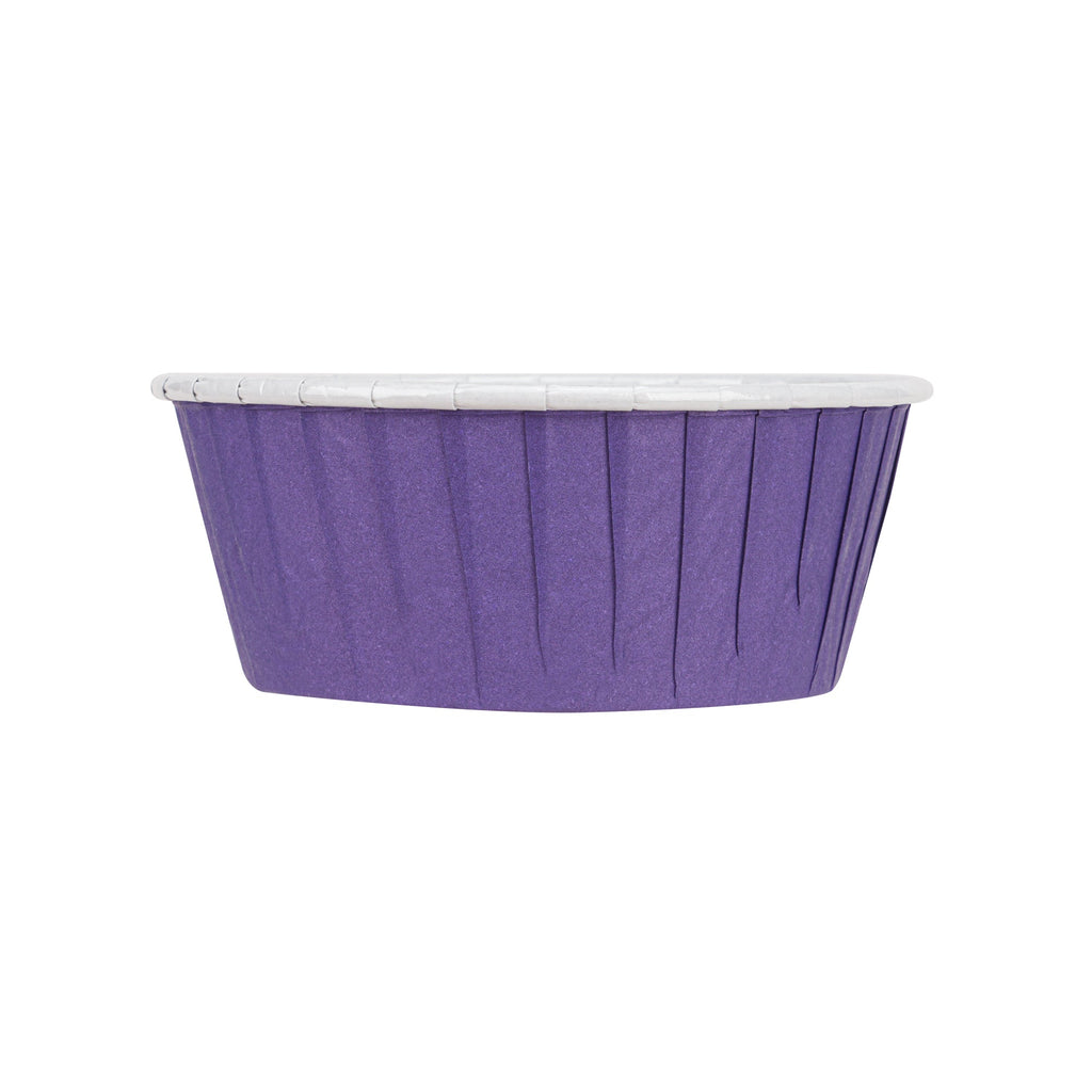 Panificio 5 oz Round Purple Paper Large Baking Cup - Pleated - 3 3/4" x 3 3/4" x 1 1/2" - 200 count box