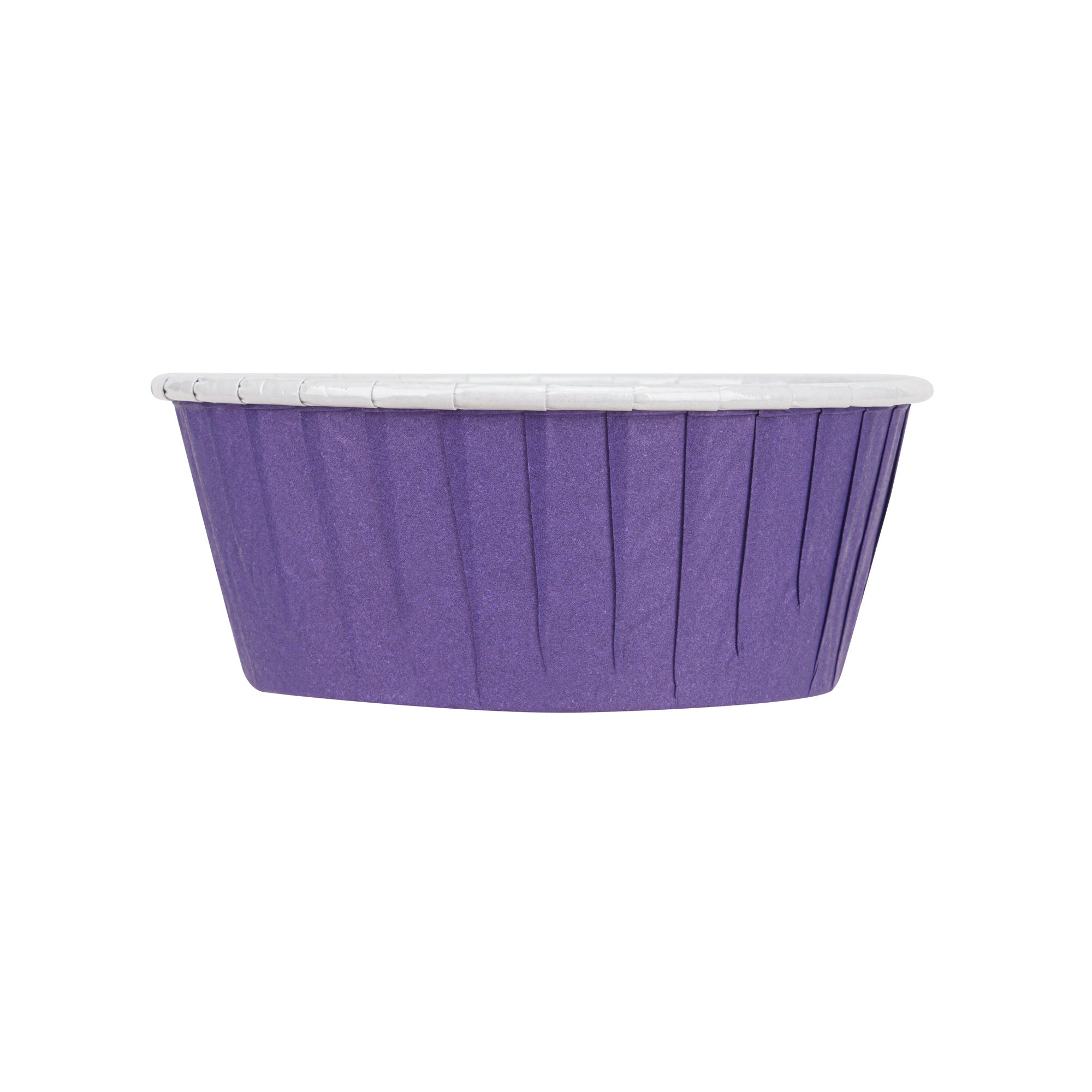 Panificio 5 oz Round Purple Paper Large Baking Cup - Pleated - 3 3/4" x 3 3/4" x 1 1/2" - 200 count box