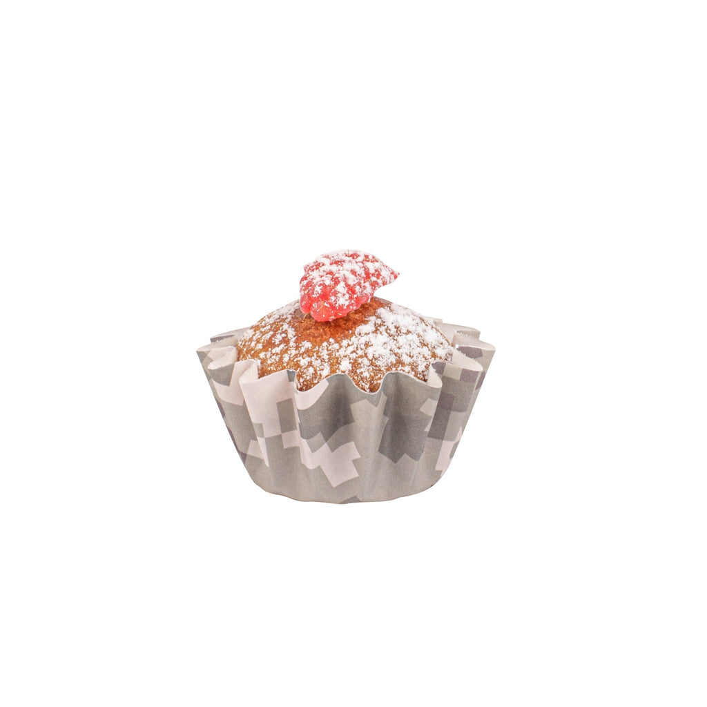 Panificio 0.4 oz Camouflage Floral Paper Mini Baking Cup - Flared - 2" x 2" x 1/2" - 200 count box