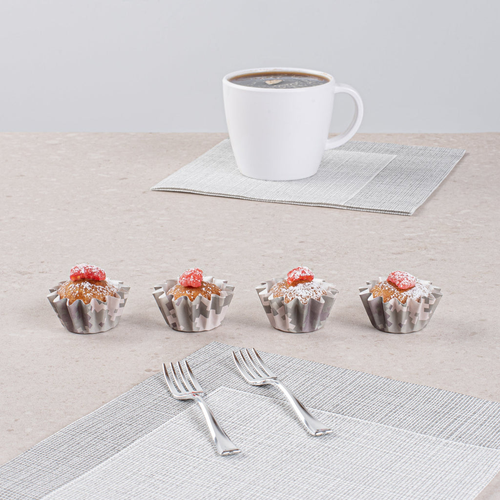 Panificio 0.4 oz Camouflage Floral Paper Mini Baking Cup - Flared - 2" x 2" x 1/2" - 200 count box