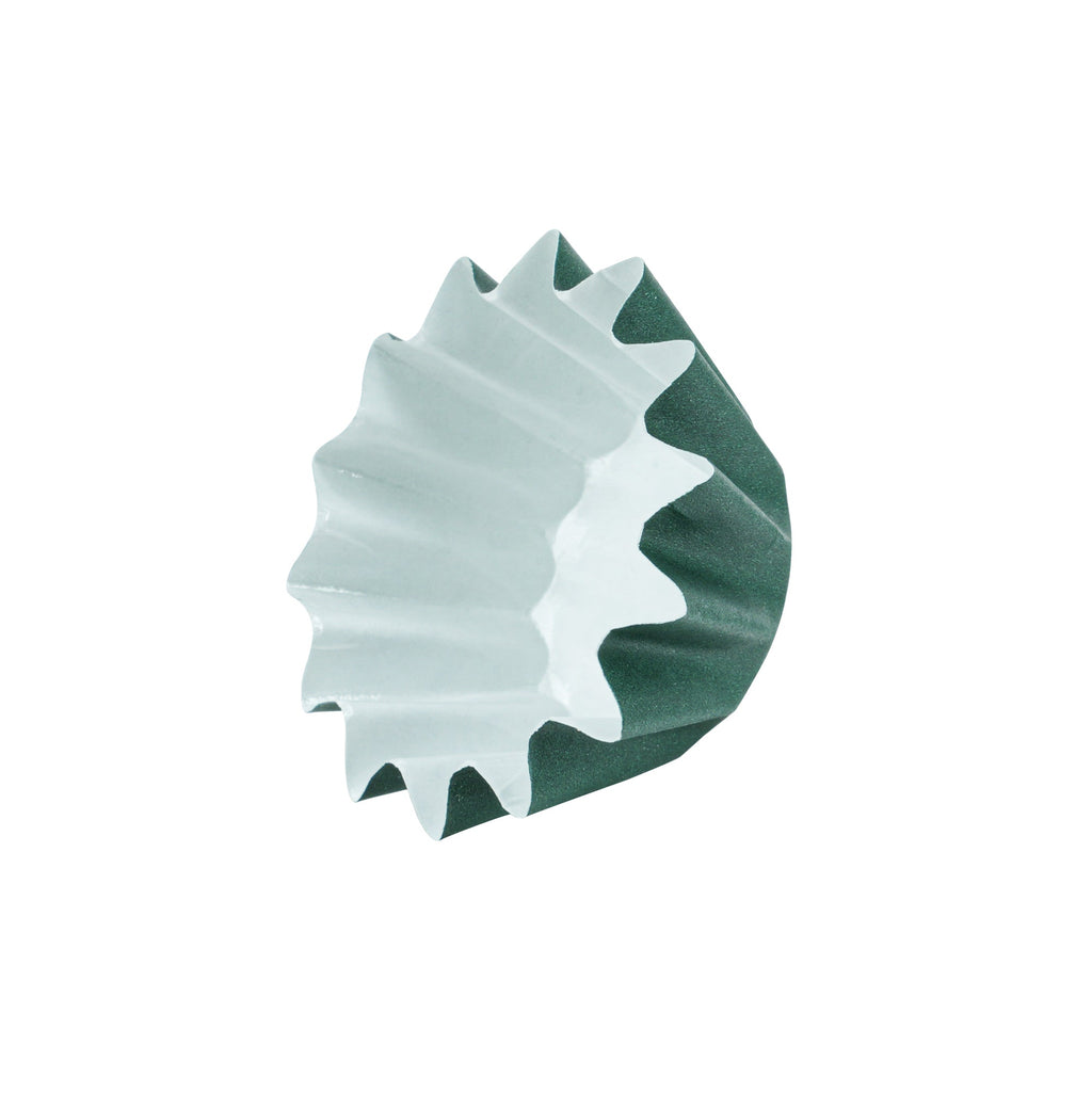 Panificio 0.4 oz Forest Green Floral Paper Mini Baking Cup - Flared - 2" x 2" x 1/2" - 200 count box