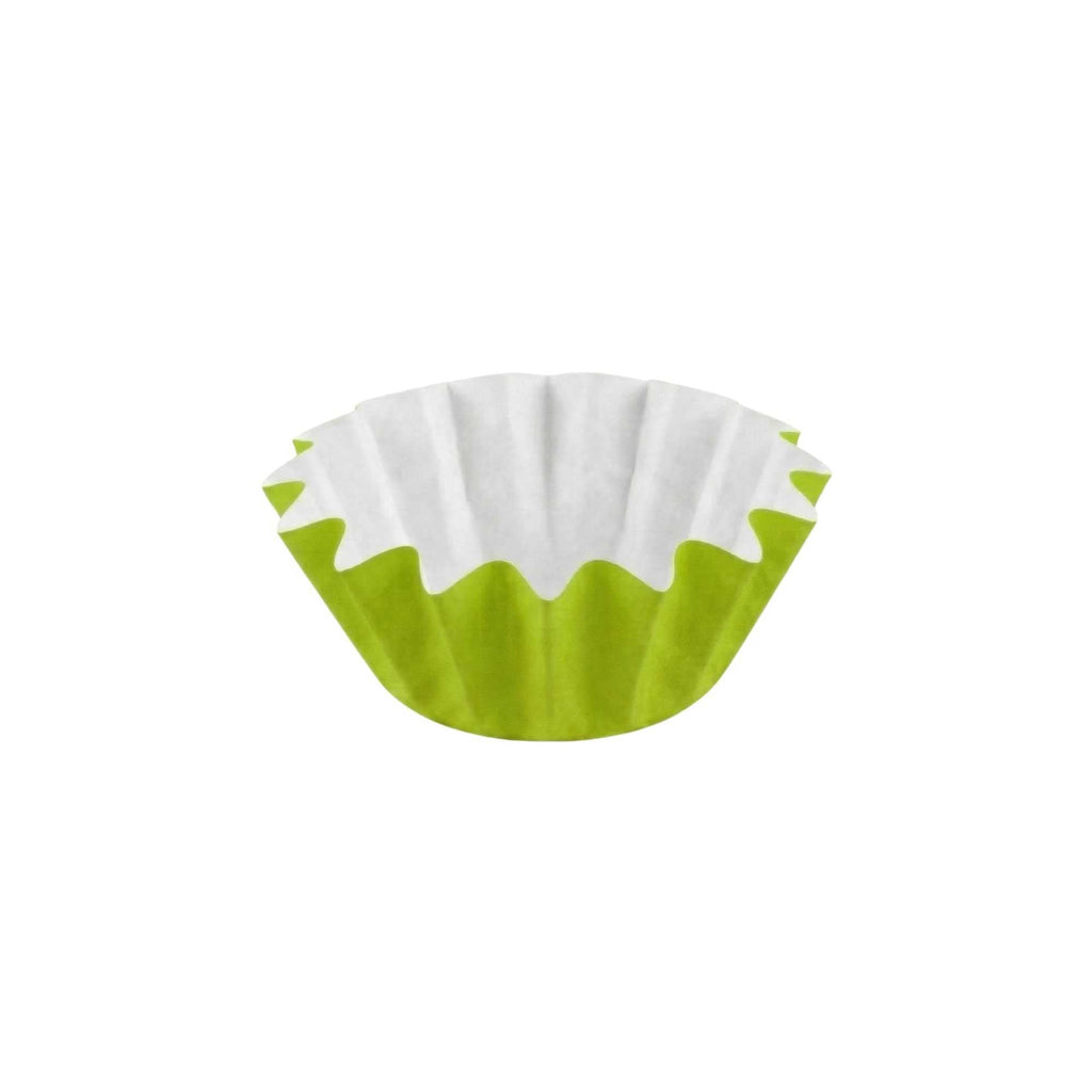 Panificio 0.4 oz Eco Green Floral Paper Mini Baking Cup - Flared - 2" x 2" x 1/2" - 200 count box