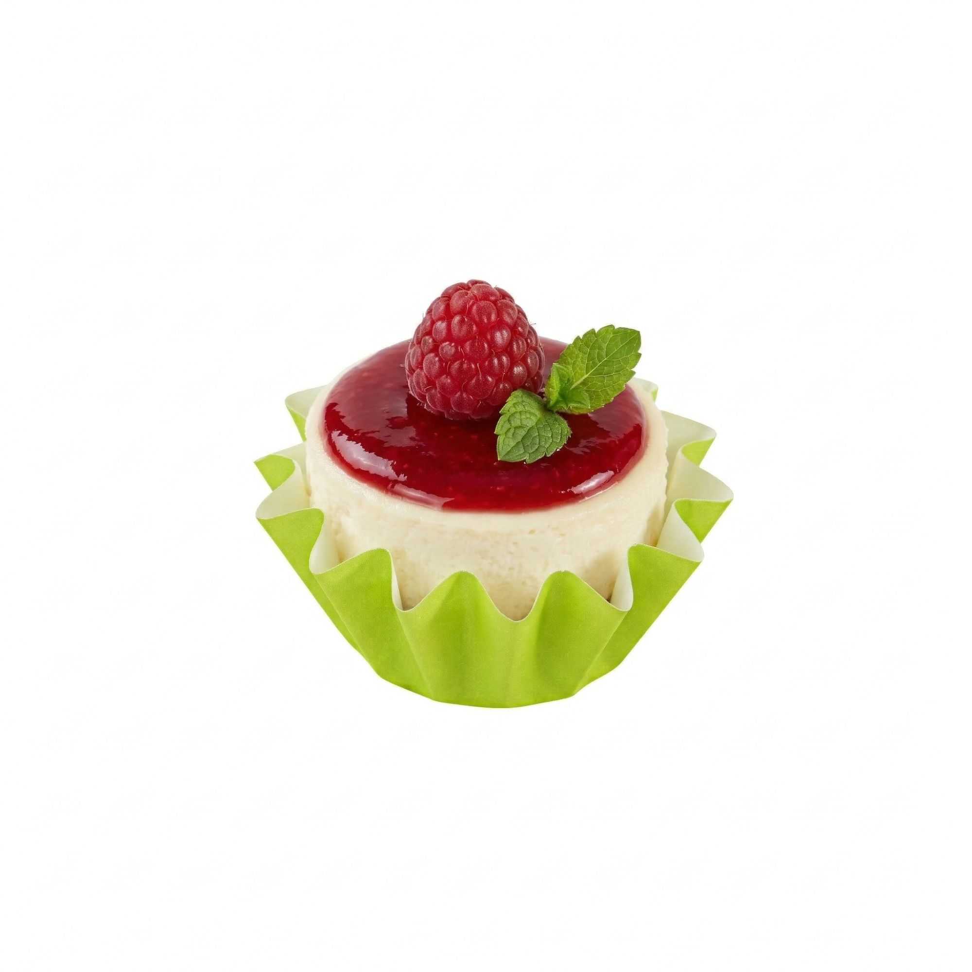 Panificio 0.4 oz Eco Green Floral Paper Mini Baking Cup - Flared - 2" x 2" x 1/2" - 200 count box