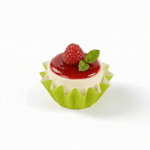 Panificio 0.4 oz Eco Green Floral Paper Mini Baking Cup - Flared - 2" x 2" x 1/2" - 200 count box