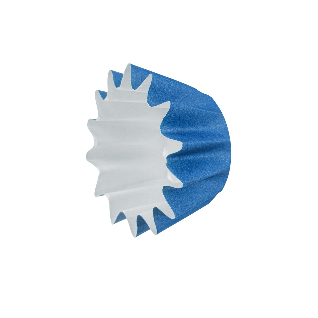 Panificio 0.4 oz Midnight Blue Floral Paper Mini Baking Cup - Flared - 2" x 2" x 1/2" - 200 count box