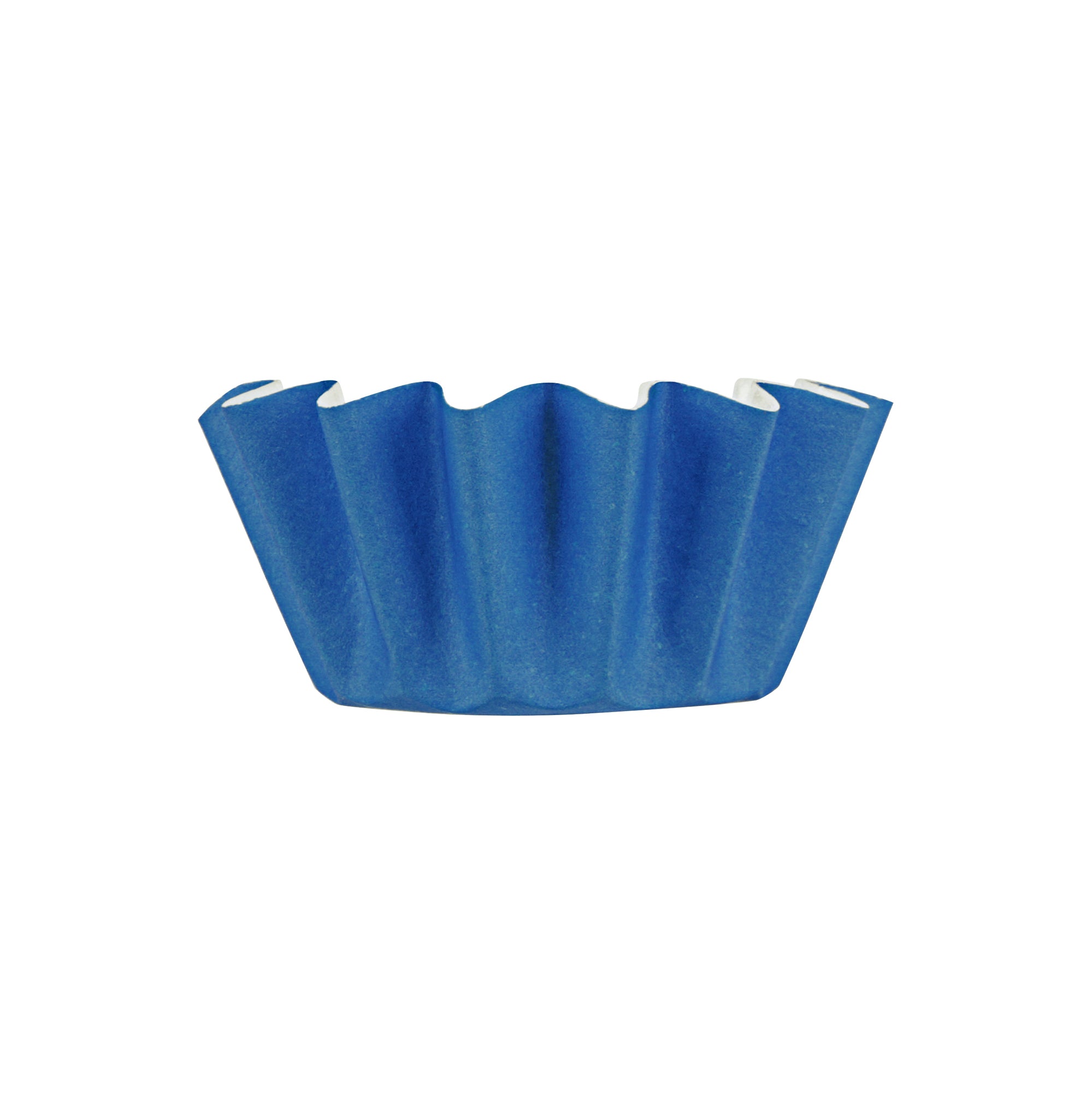 Panificio 0.4 oz Midnight Blue Floral Paper Mini Baking Cup - Flared - 2" x 2" x 1/2" - 200 count box