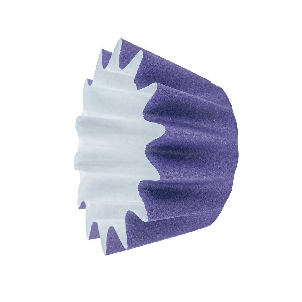 Panificio 0.4 oz Purple Floral Paper Mini Baking Cup - Flared - 2" x 2" x 1/2" - 200 count box