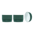Panificio 4 oz Round Forest Green Paper Baking Cup - Ridged - 3 1/2" x 3 1/2" x 1" - 200 count box