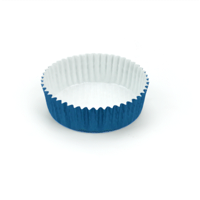 Panificio 4 oz Round Midnight Blue Paper Baking Cup - Ridged - 3 1/2" x 3 1/2" x 1" - 200 count box