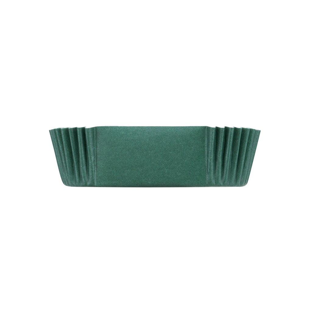 Panificio 1 oz Elliptical Forest Green Paper Regular Baking Cup - Ridged - 3 1/2" x 1 1/2" x 3/4" - 200 count box