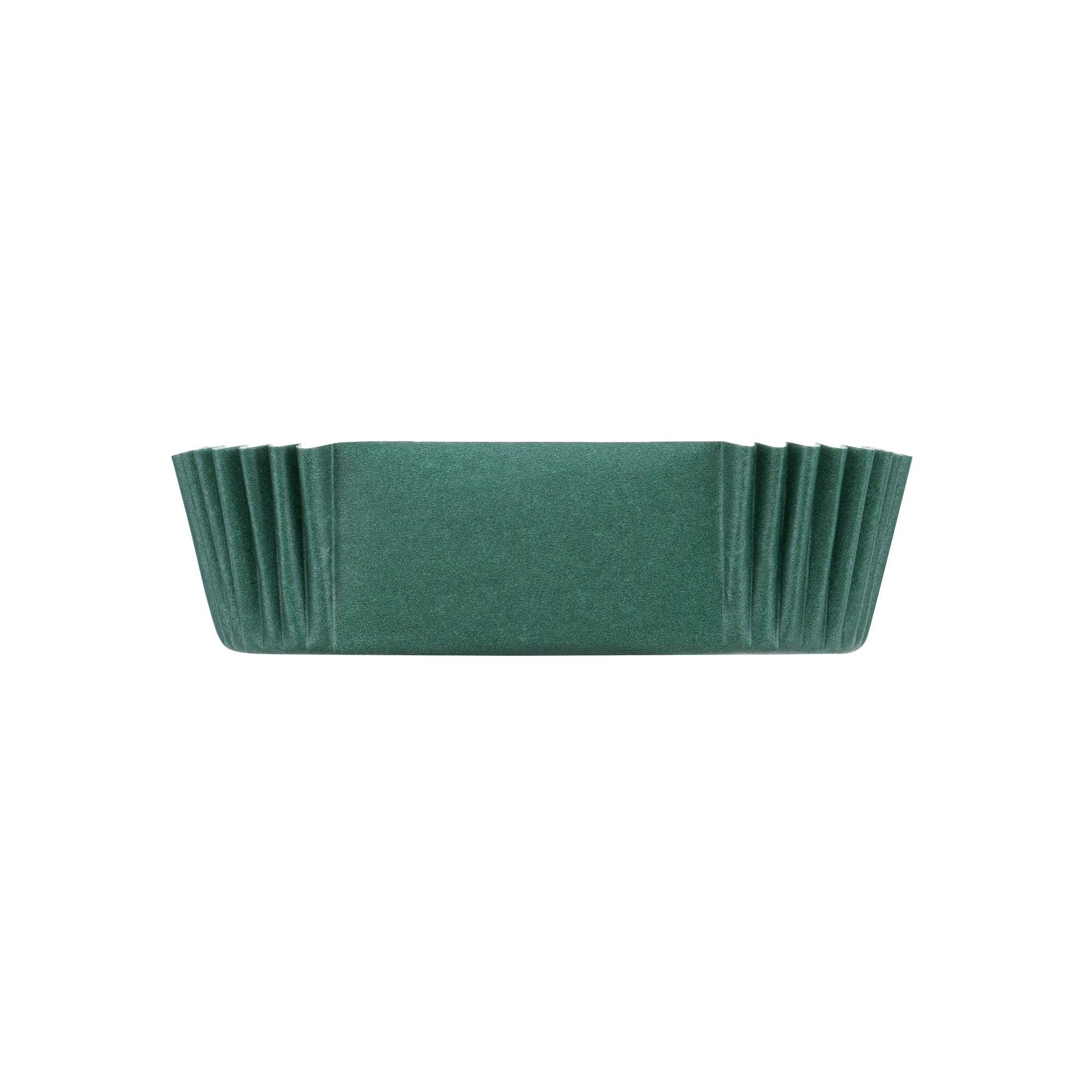 Panificio 1 oz Elliptical Forest Green Paper Regular Baking Cup - Ridged - 3 1/2" x 1 1/2" x 3/4" - 200 count box