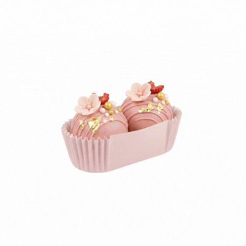 Panificio 1 oz Elliptical Pink Paper Regular Baking Cup - Ridged - 3 1/2" x 1 1/2" x 3/4" - 200 count box