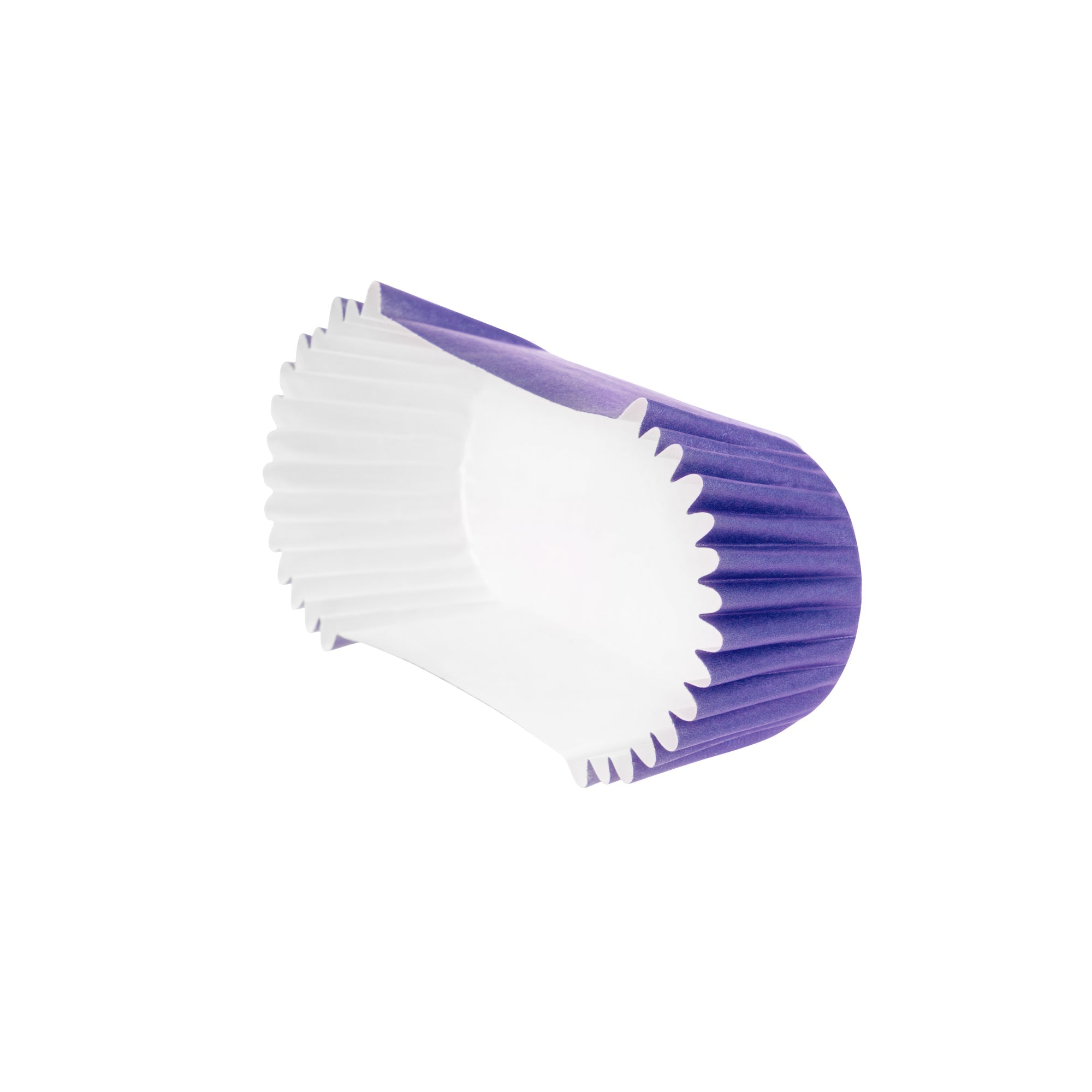 Panificio 1 oz Elliptical Purple Paper Regular Baking Cup - Ridged - 3 1/2" x 1 1/2" x 3/4" - 200 count box