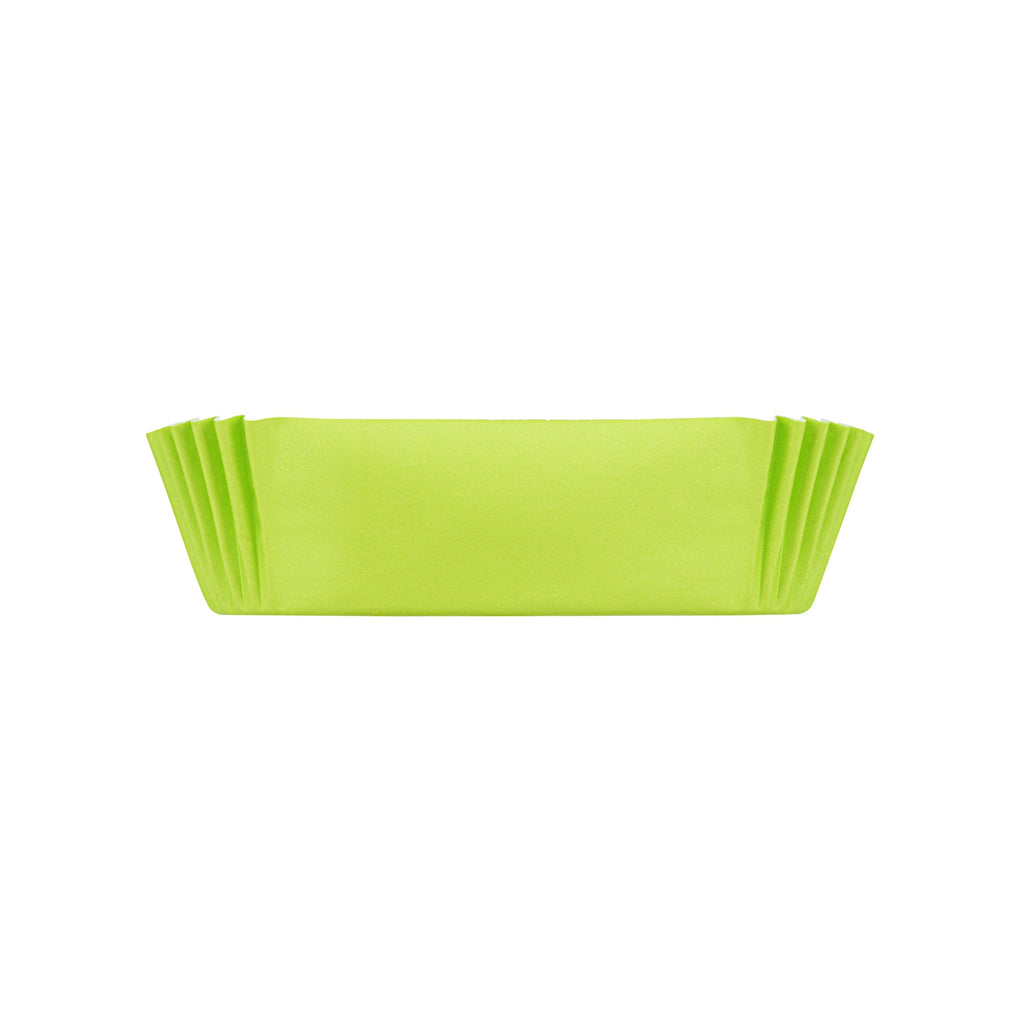Panificio 5 oz Elliptical Eco Green Paper Large Baking Cup - Ridged - 4 1/2" x 2 1/2" x 1 1/4" - 200 count box