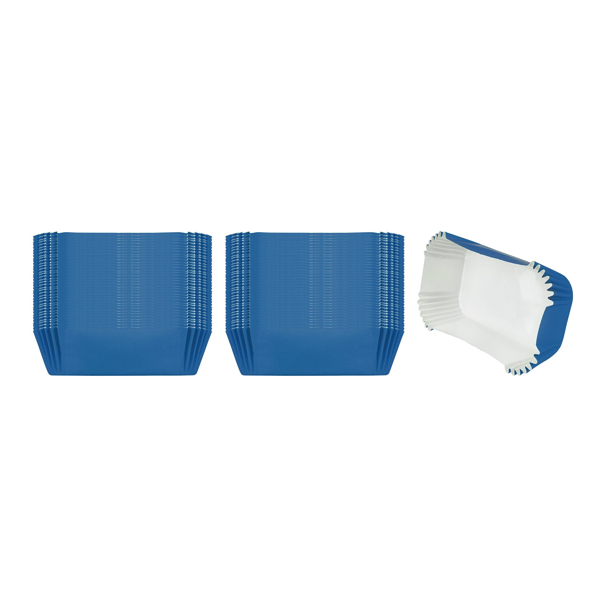 Panificio 5 oz Elliptical Midnight Blue Paper Large Baking Cup - Ridged - 4 1/2" x 2 1/2" x 1 1/4" - 200 count box