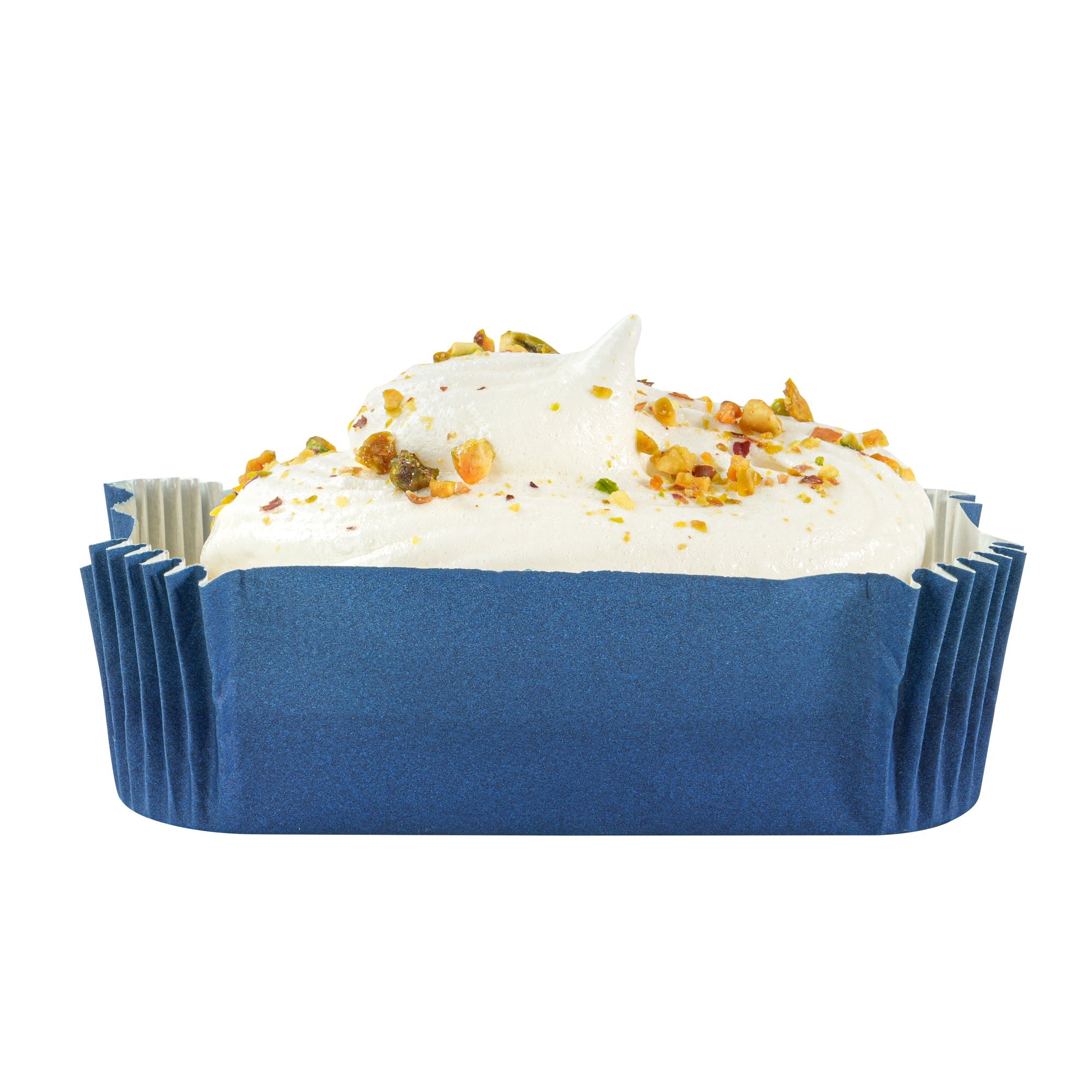 Panificio 5 oz Elliptical Midnight Blue Paper Large Baking Cup - Ridged - 4 1/2" x 2 1/2" x 1 1/4" - 200 count box