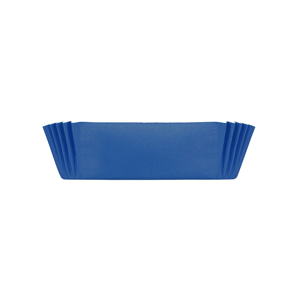 Panificio 5 oz Elliptical Midnight Blue Paper Large Baking Cup - Ridged - 4 1/2" x 2 1/2" x 1 1/4" - 200 count box