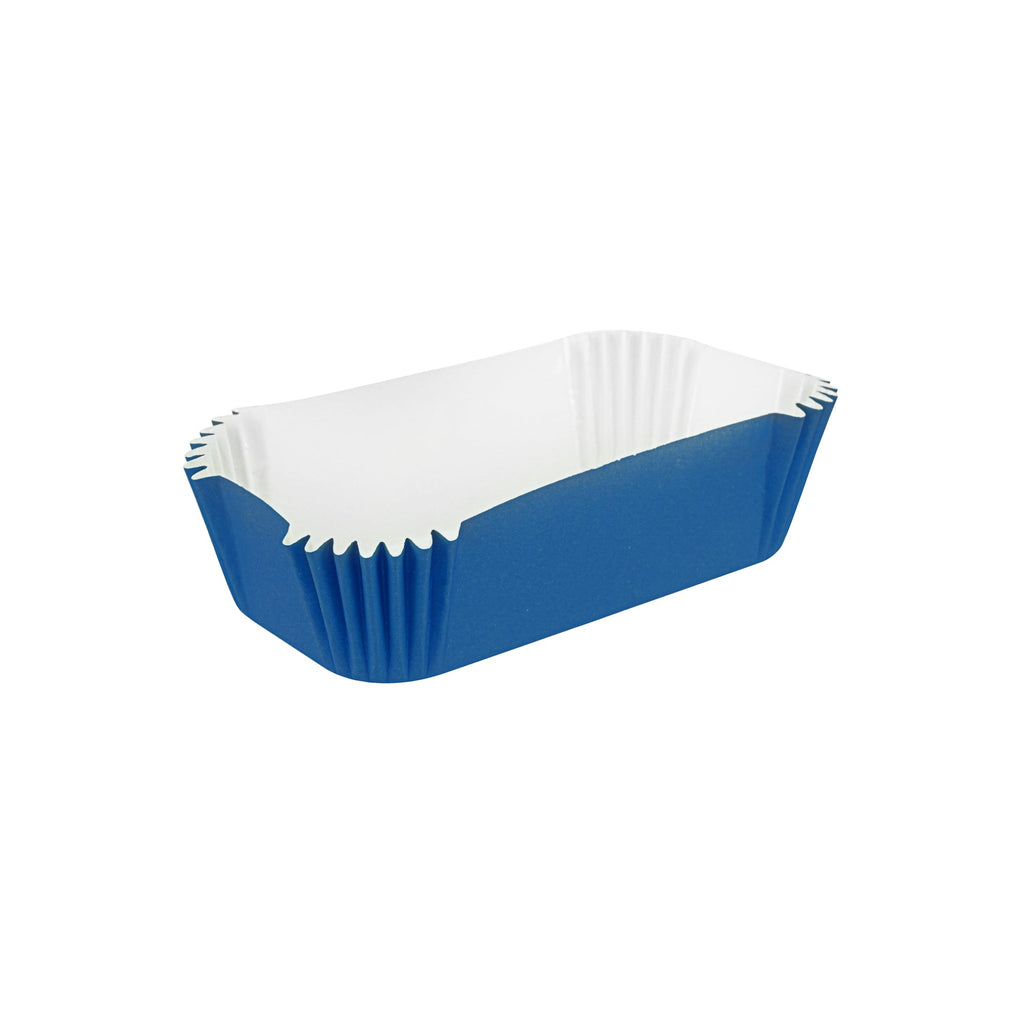 Panificio 5 oz Elliptical Midnight Blue Paper Large Baking Cup - Ridged - 4 1/2" x 2 1/2" x 1 1/4" - 200 count box