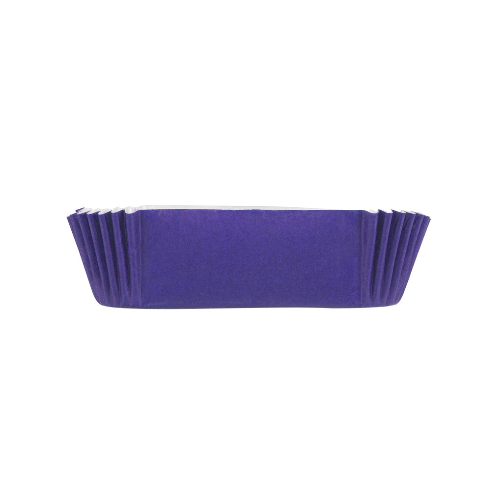 Panificio 5 oz Elliptical Purple Paper Large Baking Cup - Ridged - 4 1/2" x 2 1/2" x 1 1/4" - 200 count box