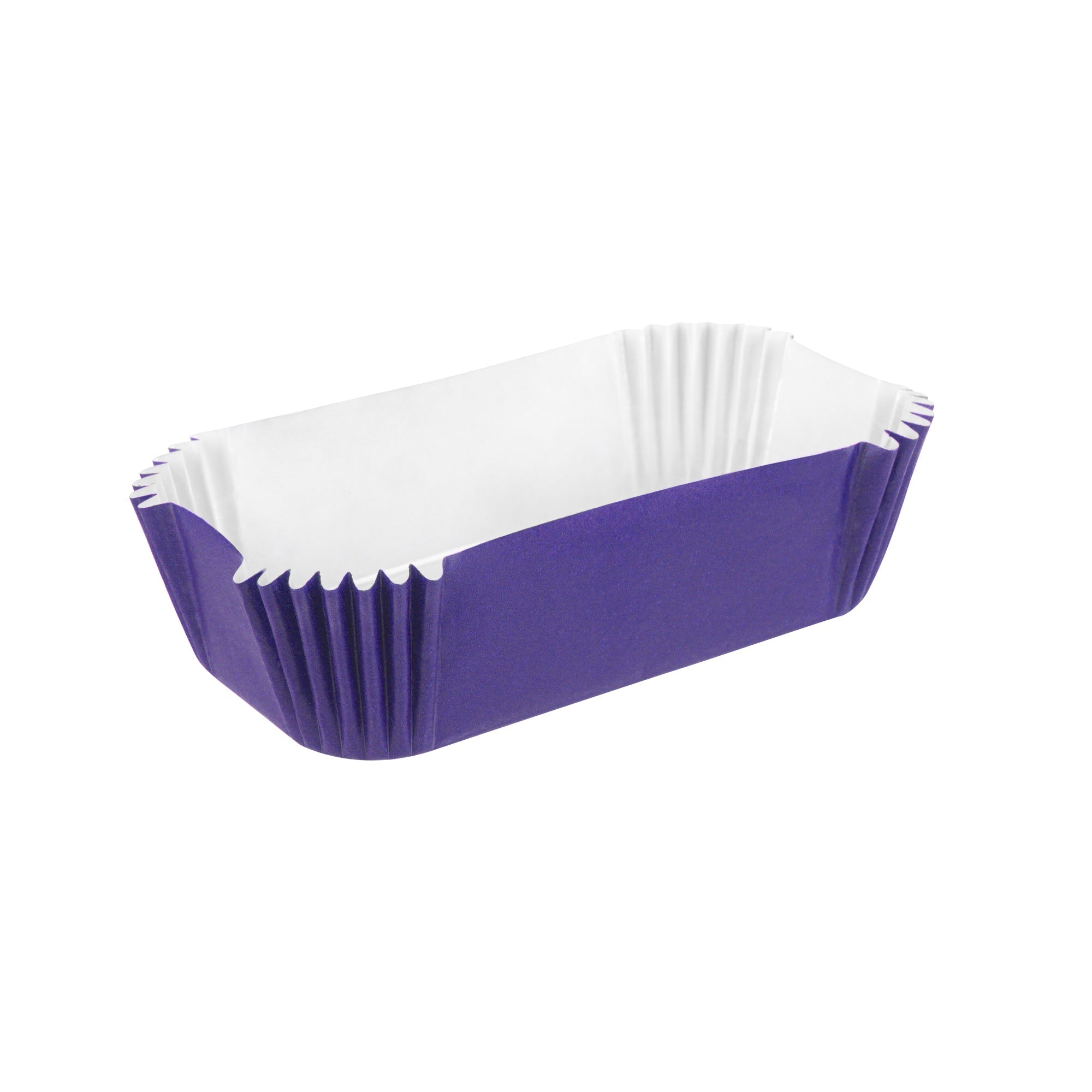 Panificio 5 oz Elliptical Purple Paper Large Baking Cup - Ridged - 4 1/2" x 2 1/2" x 1 1/4" - 200 count box